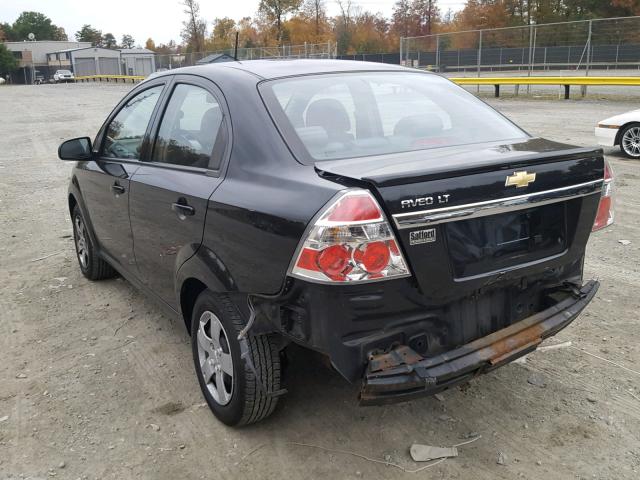KL1TD5DE4BB185737 - 2011 CHEVROLET AVEO LS BLACK photo 3
