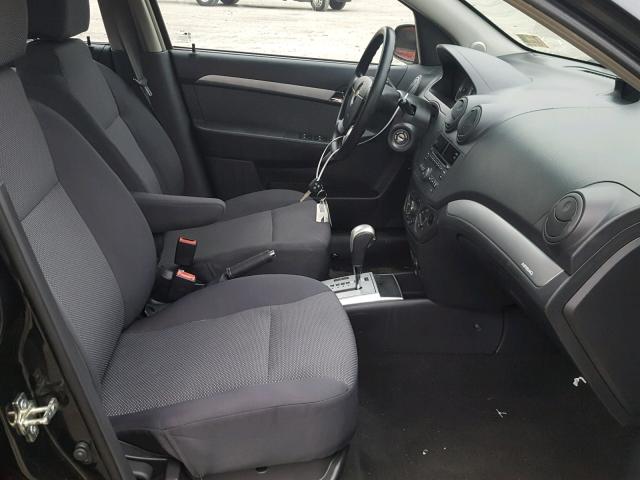 KL1TD5DE4BB185737 - 2011 CHEVROLET AVEO LS BLACK photo 5