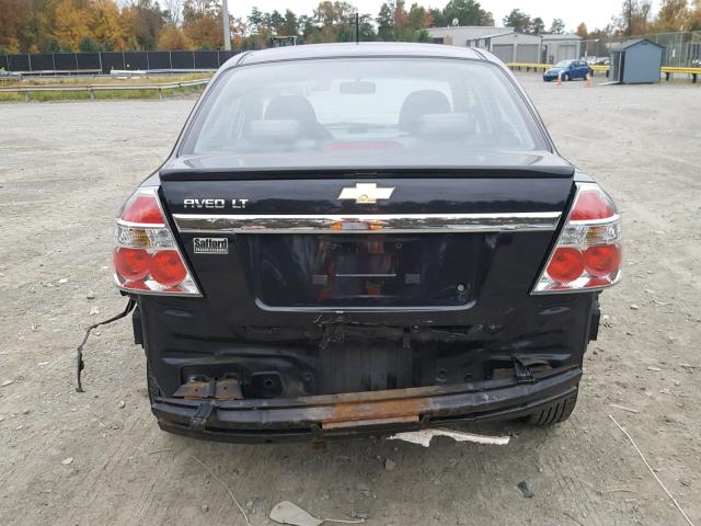 KL1TD5DE4BB185737 - 2011 CHEVROLET AVEO LS BLACK photo 9