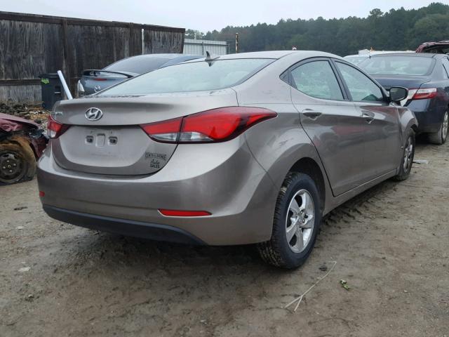 5NPDH4AE4EH467704 - 2014 HYUNDAI ELANTRA SE BEIGE photo 4