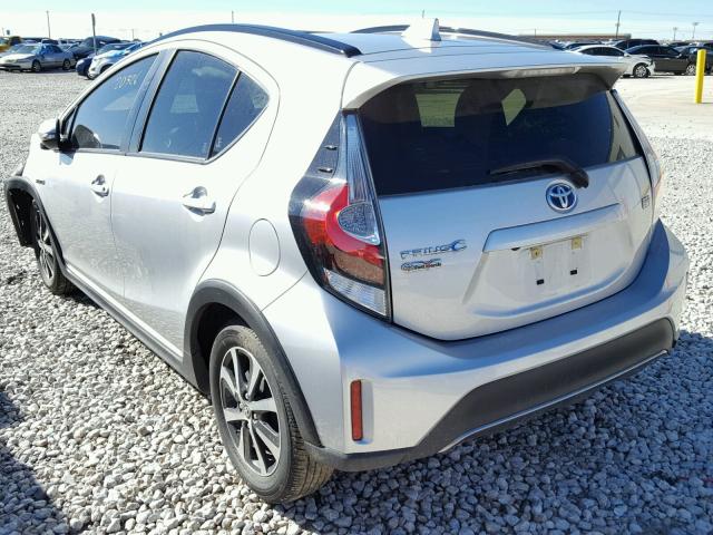 JTDKDTB32J1599243 - 2018 TOYOTA PRIUS C SILVER photo 3