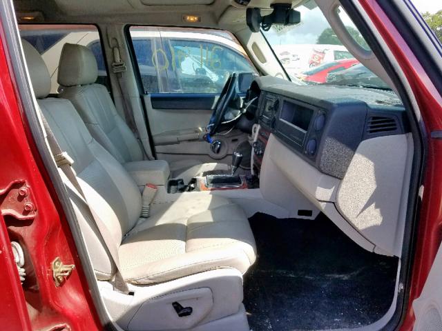 1J8HH58286C216192 - 2006 JEEP COMMANDER 红色 照片 5
