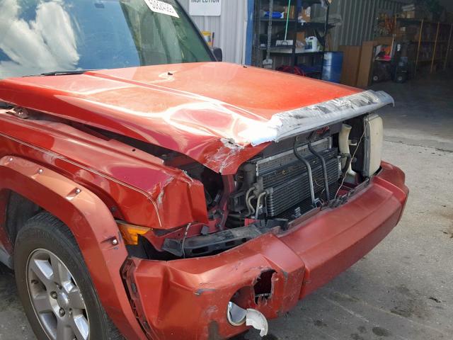1J8HH58286C216192 - 2006 JEEP COMMANDER 红色 照片 9