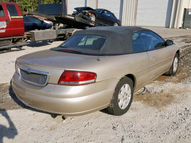 1C3EL45R56N282907 - 2006 CHRYSLER SEBRING TAN photo 4