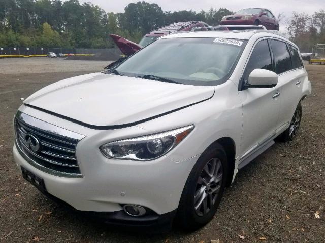 5N1AL0MMXDC326218 - 2013 INFINITI JX35 WHITE photo 2