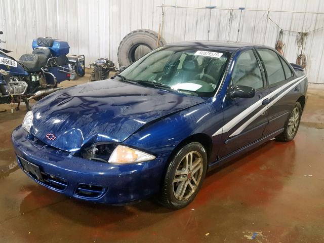 1G1JC524027457936 - 2002 CHEVROLET CAVALIER B BLUE photo 2