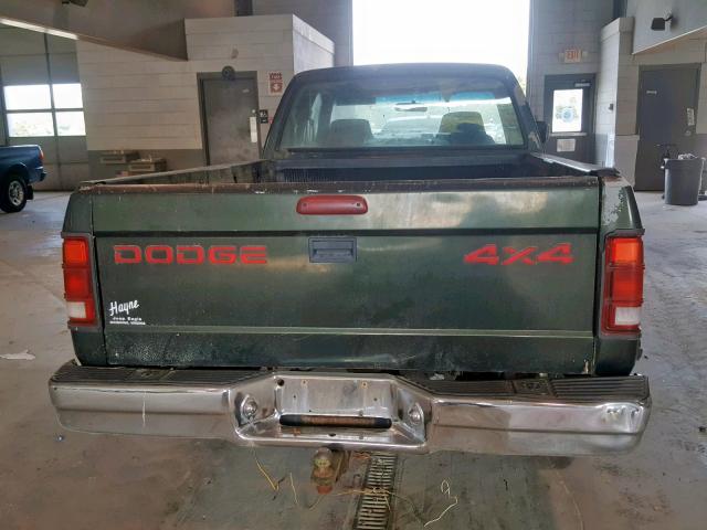 1B7GG23Y6TS527248 - 1996 DODGE DAKOTA GREEN photo 10