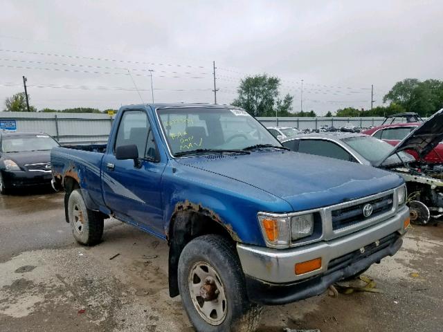 4TARN01P0PZ121102 - 1993 TOYOTA PICKUP 1/2 BLUE photo 1