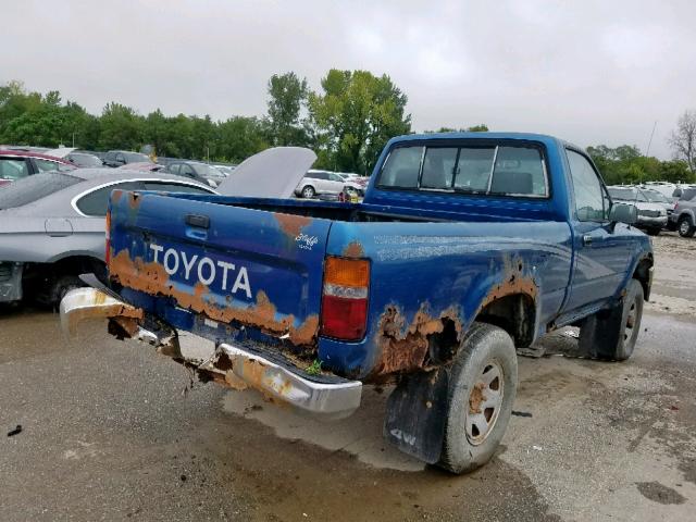 4TARN01P0PZ121102 - 1993 TOYOTA PICKUP 1/2 BLUE photo 4