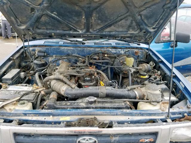 4TARN01P0PZ121102 - 1993 TOYOTA PICKUP 1/2 BLUE photo 7