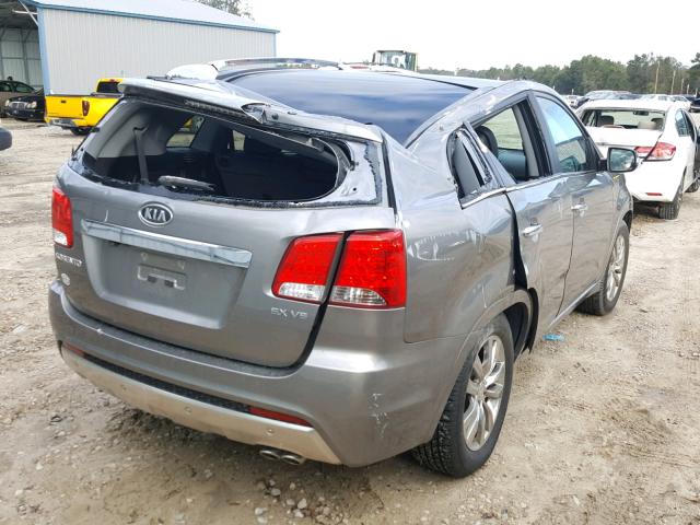 5XYKW4A20BG159063 - 2011 KIA SORENTO SX GRAY photo 4