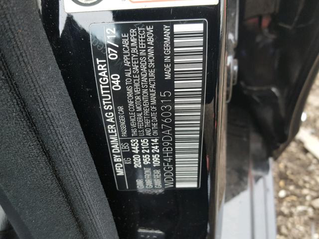 WDDGF4HB9DA760315 - 2013 MERCEDES-BENZ C 250 BLACK photo 10