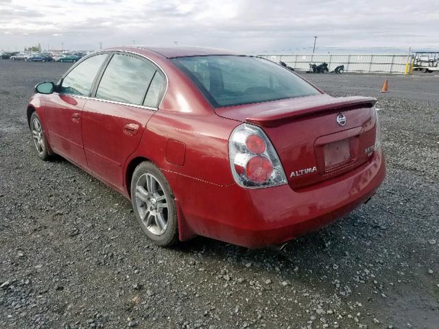 1N4BL11E15N450515 - 2005 NISSAN ALTIMA SE MAROON photo 3