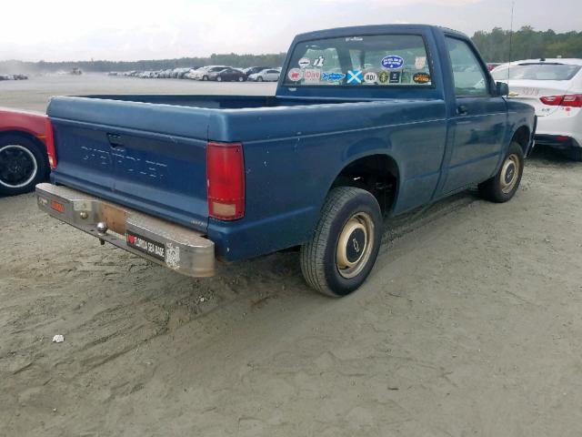 1GCCS14E0M2162174 - 1991 CHEVROLET S TRUCK S1 BLUE photo 4