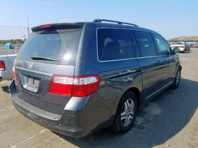 5FNRL38456B432486 - 2006 HONDA ODYSSEY EX GRAY photo 4