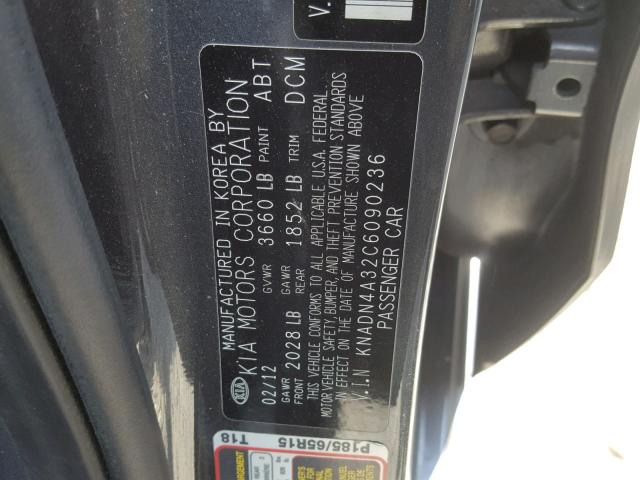 KNADN4A32C6090236 - 2012 KIA RIO EX GRAY photo 10