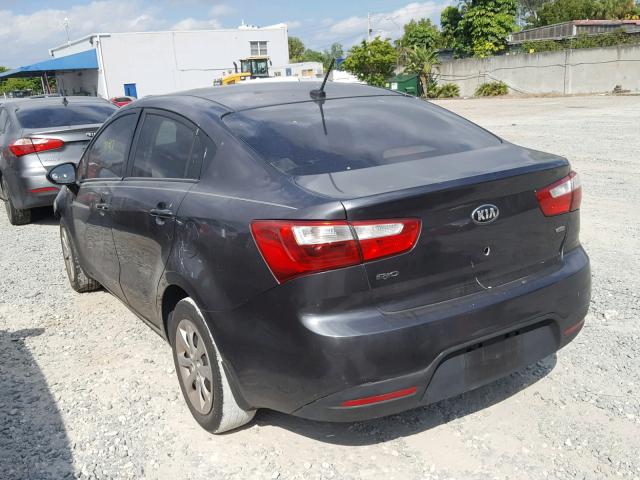 KNADN4A32C6090236 - 2012 KIA RIO EX GRAY photo 3