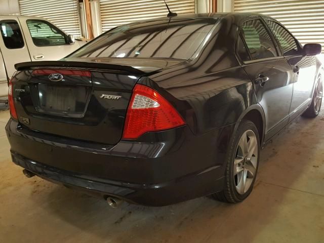 3FAHP0KC7CR327057 - 2012 FORD FUSION SPO BLACK photo 4