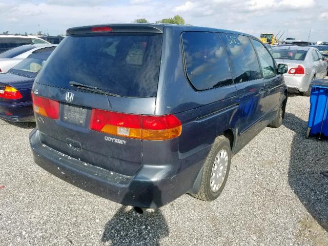 5FNRL18574B117991 - 2004 HONDA ODYSSEY LX BLUE photo 4