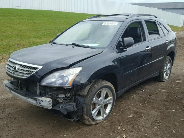 JTJHW31U582071180 - 2008 LEXUS RX 400H BLACK photo 2