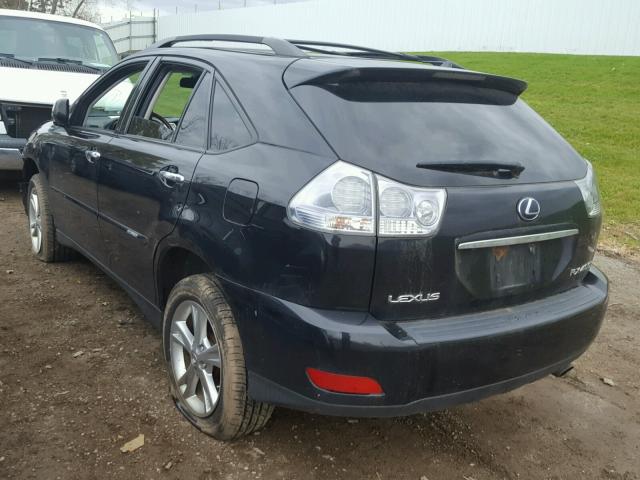 JTJHW31U582071180 - 2008 LEXUS RX 400H BLACK photo 3