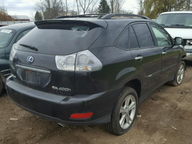 JTJHW31U582071180 - 2008 LEXUS RX 400H BLACK photo 4