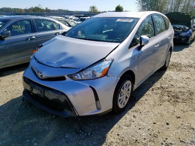 JTDZN3EU8FJ025561 - 2015 TOYOTA PRIUS V SILVER photo 2