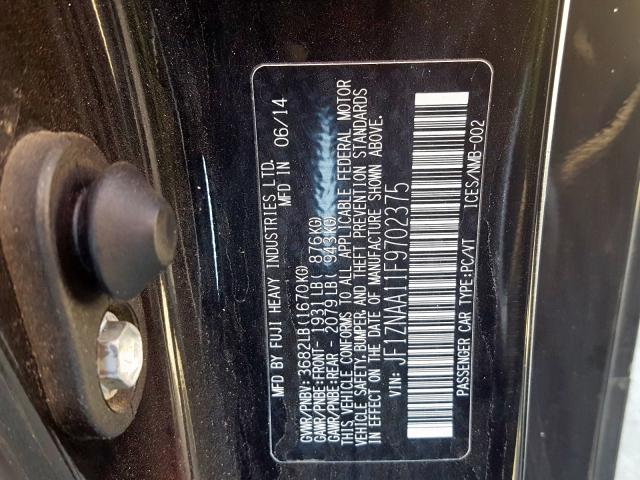 JF1ZNAA11F9702375 - 2015 TOYOTA SCION FR-S BLACK photo 10