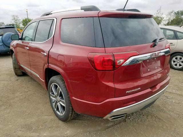 1GKKNXLS0KZ191230 - 2019 GMC ACADIA DEN RED photo 3