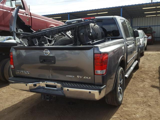 1N6BA0EC3FN502003 - 2015 NISSAN TITAN S GRAY photo 4