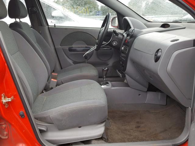 KL1TJ62624B210714 - 2004 CHEVROLET AVEO LS RED photo 5