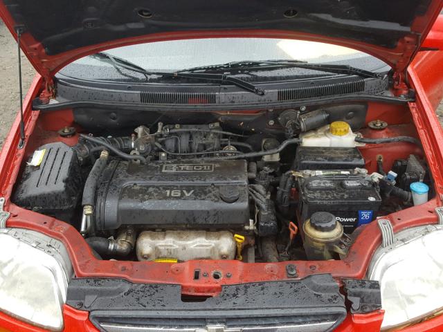 KL1TJ62624B210714 - 2004 CHEVROLET AVEO LS RED photo 7