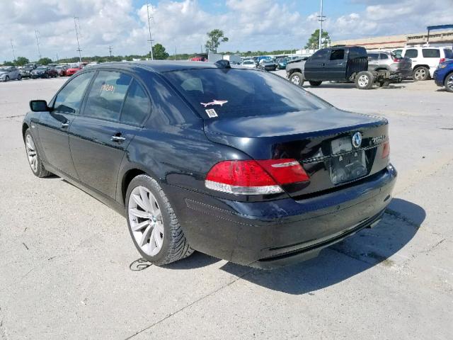 WBAHN83567DT76616 - 2007 BMW 750 BLACK photo 3