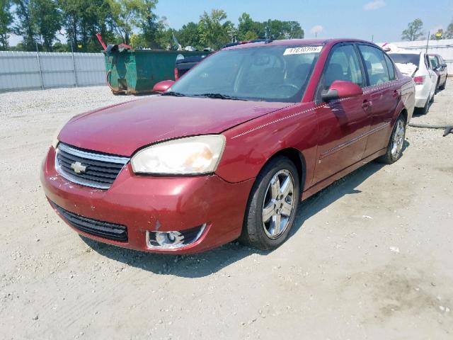 1G1ZU538X6F196389 - 2006 CHEVROLET MALIBU LTZ ბურგუნდია ფოტო 2