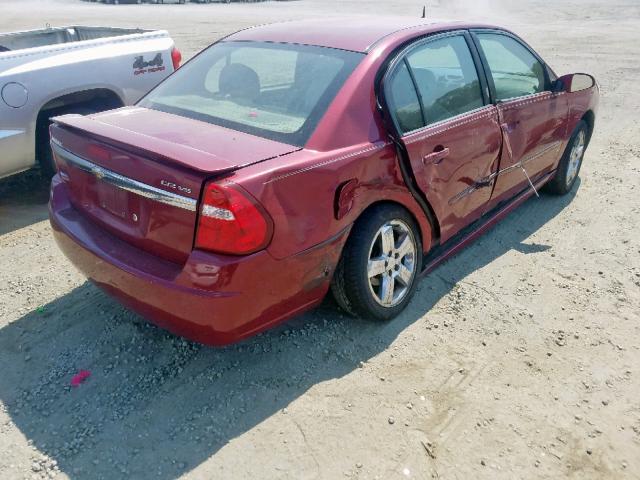 1G1ZU538X6F196389 - 2006 CHEVROLET MALIBU LTZ ბურგუნდია ფოტო 4