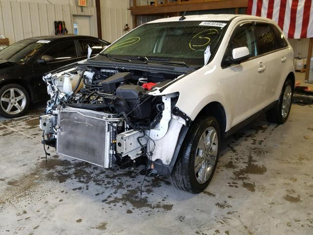 2FMDK3KC4EBA02338 - 2014 FORD EDGE LIMIT WHITE photo 2