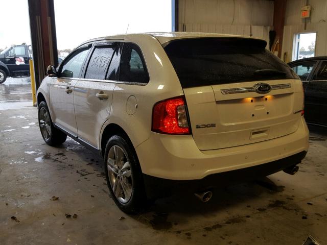 2FMDK3KC4EBA02338 - 2014 FORD EDGE LIMIT WHITE photo 3