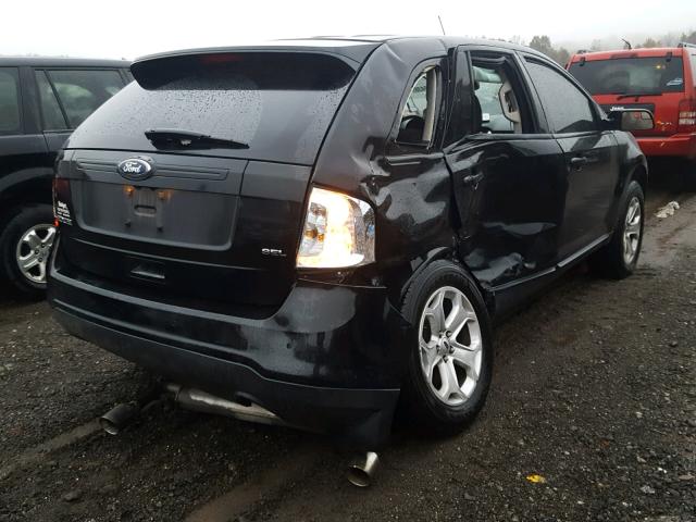 2FMDK3JC1CBA64620 - 2012 FORD EDGE SEL BLACK photo 4