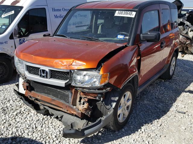 5J6YH1H74AL000144 - 2010 HONDA ELEMENT EX ORANGE photo 2