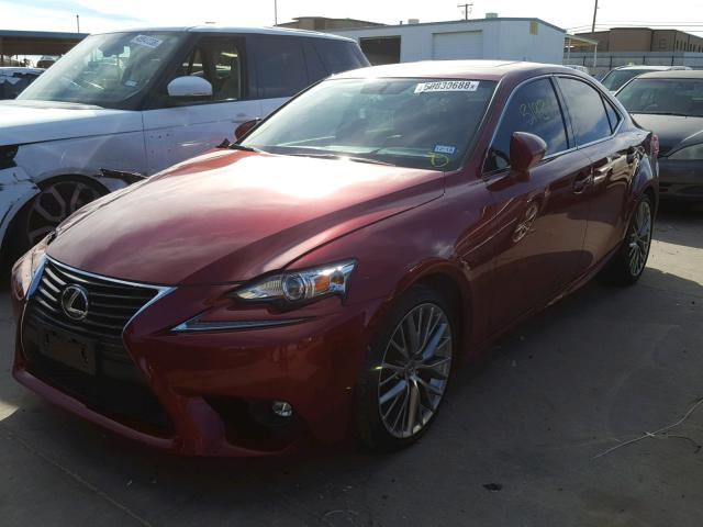 JTHBF1D27F5055497 - 2015 LEXUS IS 250 RED photo 2