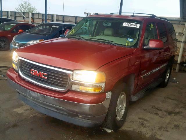 1GKEC13T75R275817 - 2005 GMC YUKON RED photo 2