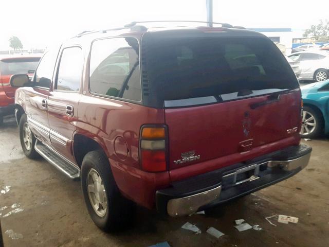 1GKEC13T75R275817 - 2005 GMC YUKON RED photo 3