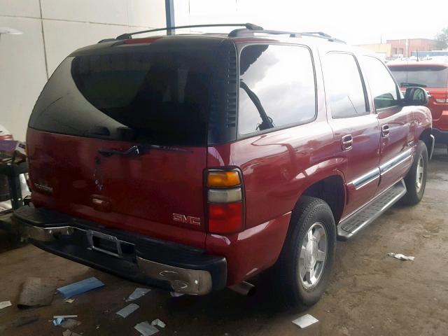 1GKEC13T75R275817 - 2005 GMC YUKON RED photo 4