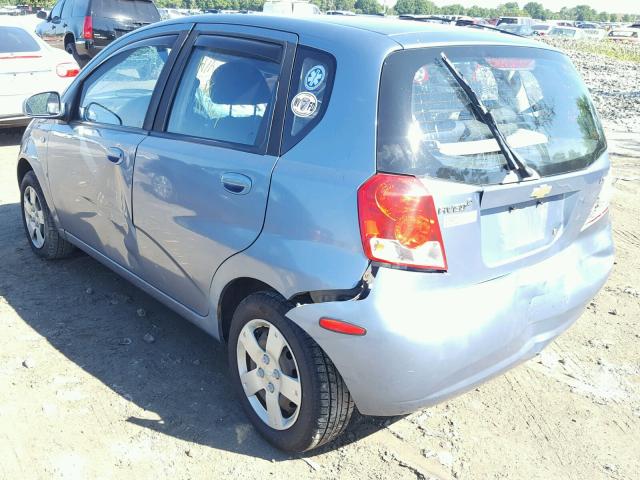KL1TD66687B711001 - 2007 CHEVROLET AVEO BASE Mavi foto 3