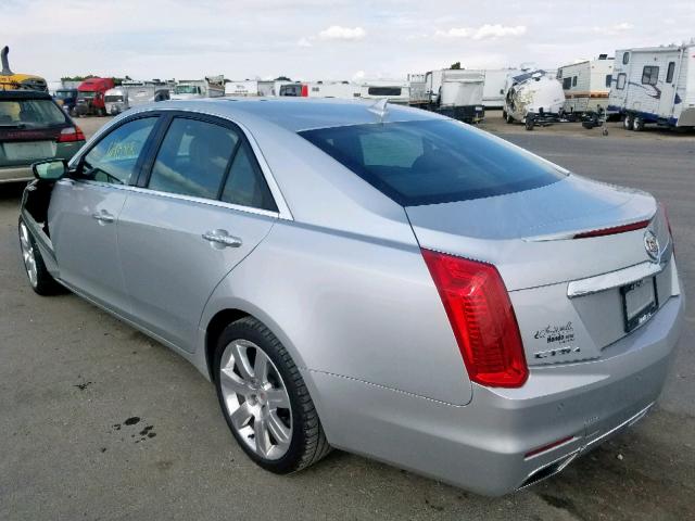 1G6AZ5SX7E0159979 - 2014 CADILLAC CTS PREMIU SILVER photo 3