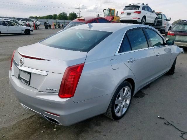 1G6AZ5SX7E0159979 - 2014 CADILLAC CTS PREMIU SILVER photo 4