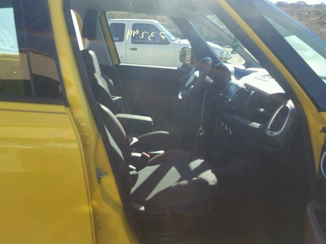 ZFBCFADH5EZ020817 - 2014 FIAT 500L TREKK YELLOW photo 5