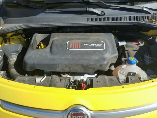 ZFBCFADH5EZ020817 - 2014 FIAT 500L TREKK YELLOW photo 7