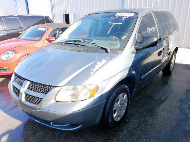 1D4GP25B35B419216 - 2005 DODGE CARAVAN SE BLUE photo 2