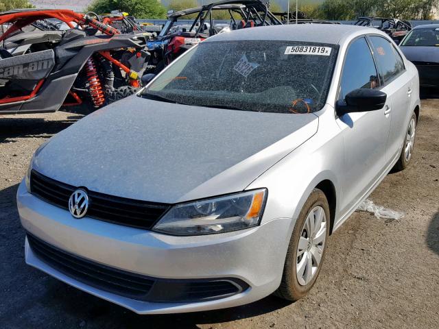3VW2K7AJ5EM242223 - 2014 VOLKSWAGEN JETTA BASE 银色 照片 2
